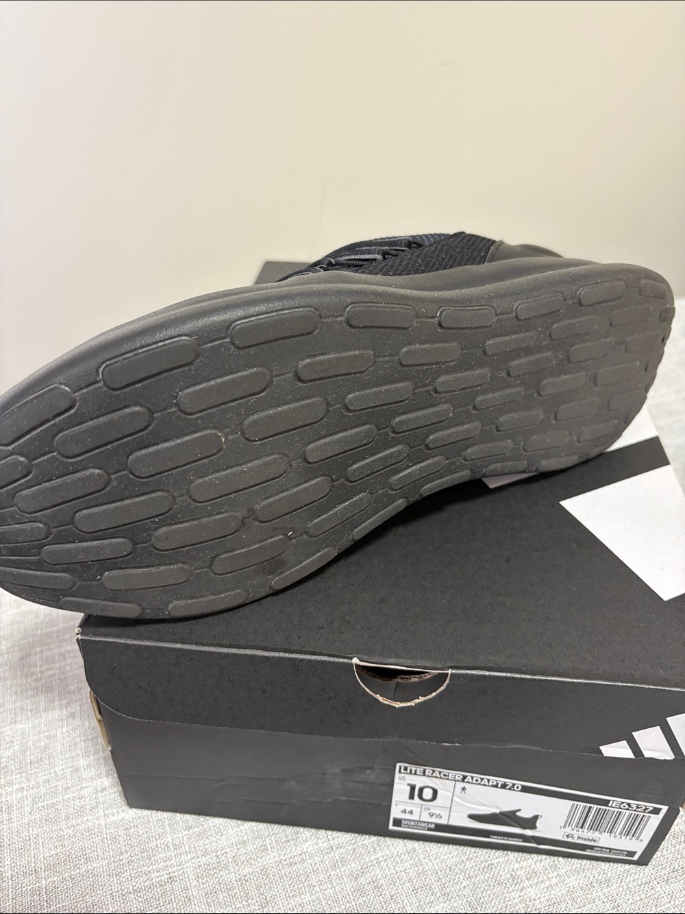 adidas Black Knit Slip-On Athletic Sneakers Size 10 - Picture 7 of 11